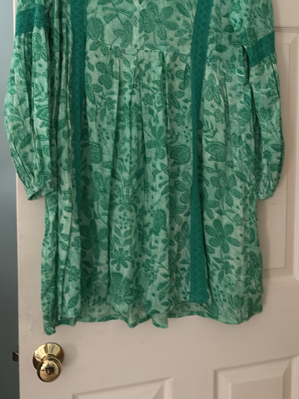 Henna Green Floral Lightweight dress
